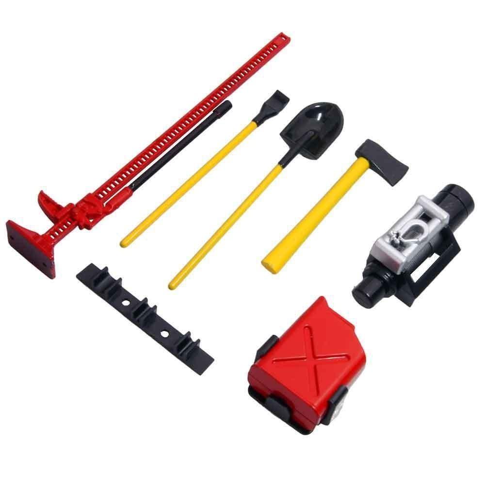 6pcs 1/10 Scale Garage Tools Set Plastic RC Crawler Parts for SCX10 TRX4 D90 CC01