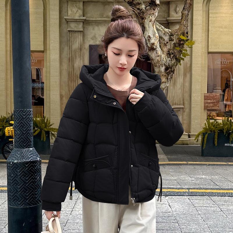 Winter new cotton-padded jacket women's hooded versatile fashion simple cotton-padded loose cotton-padded jacket