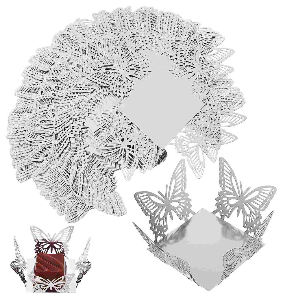 50 Stück Schmetterling Papierbecher Topfmanschetten Weihnachtssterndekorationen Muffin Schokolade Verpackung Tablett Charme Auskleidung