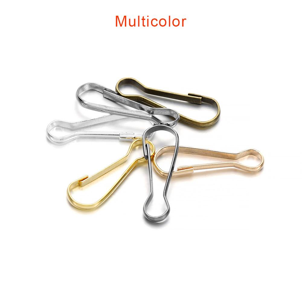 100Pcs/Lot Metal Snap Lanyard Clip Hook Gourd Buckle Connector for DIY Keychain Camping Hanging Buckle Jewelry Making Supplies