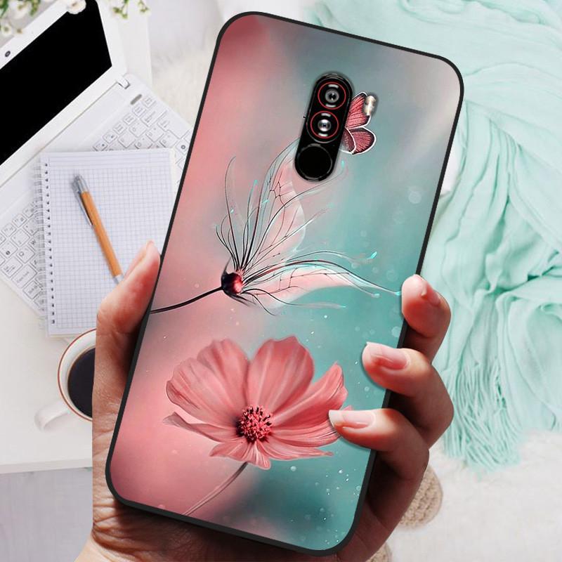 For xiaomi mi pocophone f1 Cases Cat Painted Soft TPU Silicone Phone Cover For xiaomi poco F1 Case PocofoneF1 Case Coque Etui