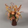 Artificial Flower Bouquets Artificial Leaf Plant In Metal Vase for Thanksgiving Halloween Wedding Festival Decoration