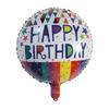 50Pcs/lot 18inch English Happy Birthday Aluminum Foil Balloon Round Helium Balloon Kids Birthday party decoration Air Golobs