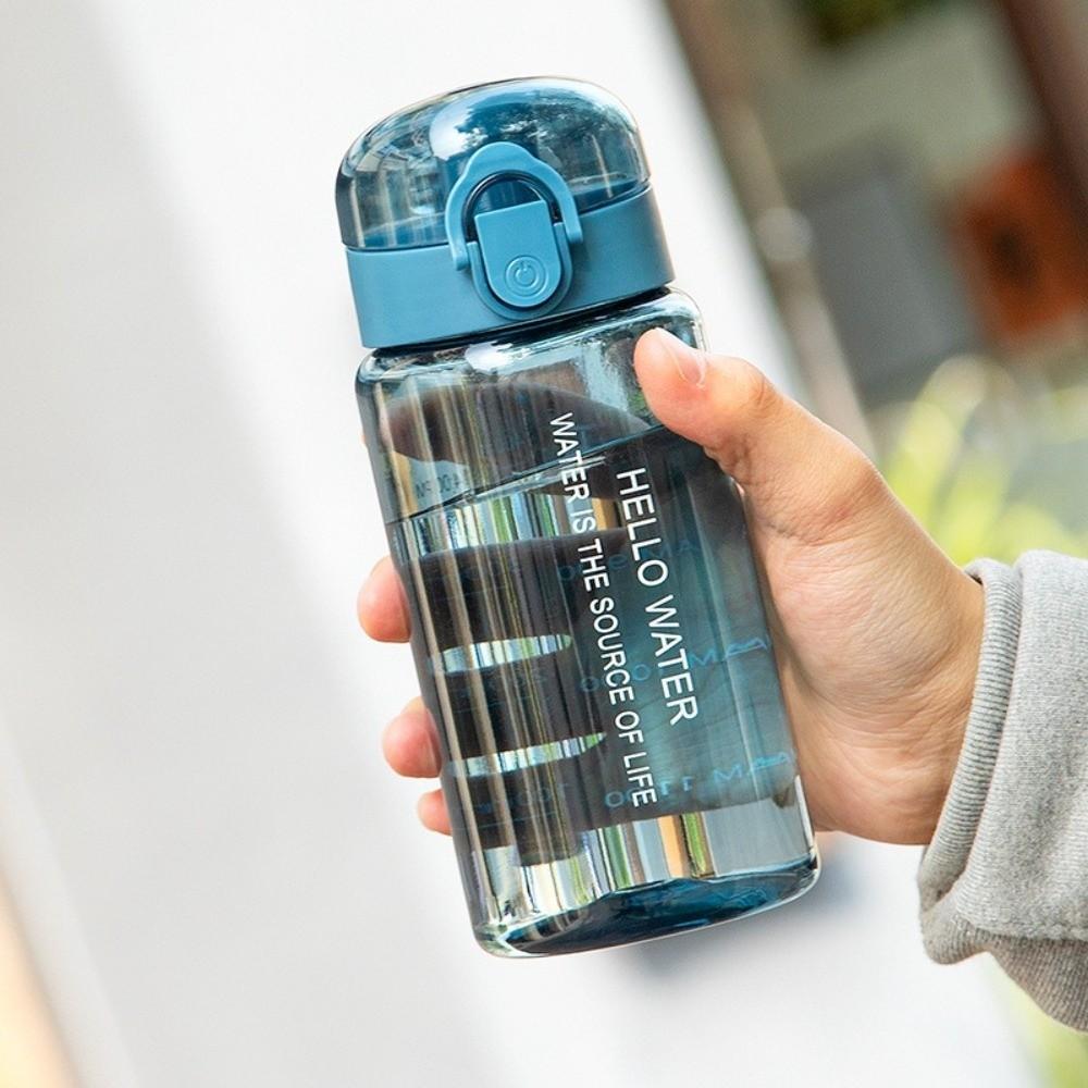 New Plastic Water Bottle 550ml Leak-Proof Drinking Cup Transparent with Handle Water Jugs