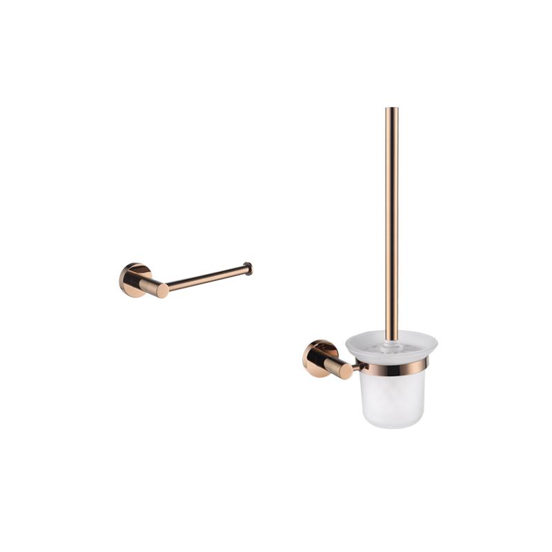 Rose Gold Stainless Steel Wall Towel Rack Toilet Paper Holder Wall Hook Bathroom Accessories