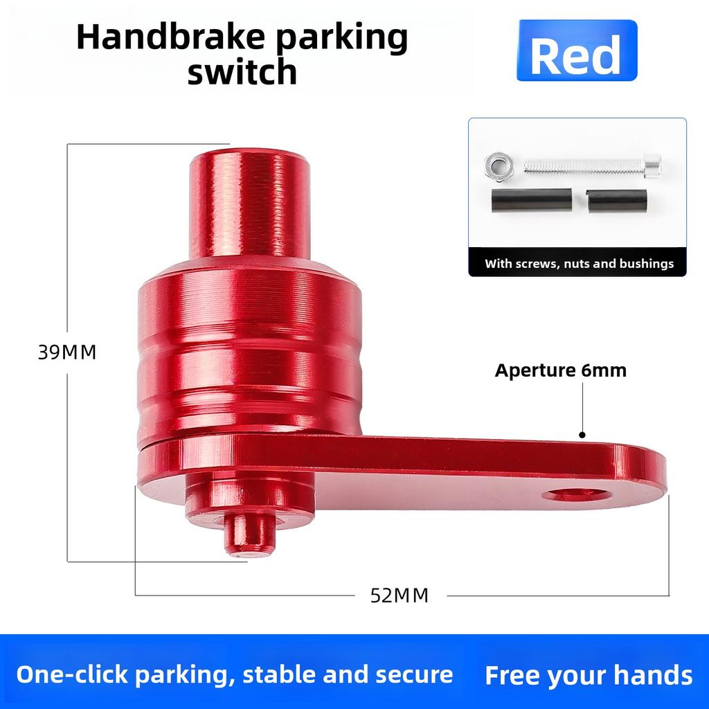 Universal Aluminum Alloy Parking Switch for Motorcycles, CNC-modified Anti-slip Car Button, Braking Accessory