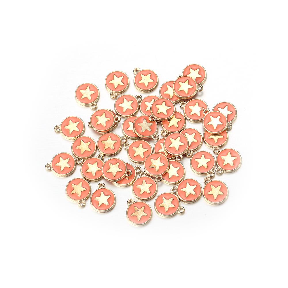 10pcs/lot Alloy Star Charms Color Drop Oil Charm Bead for Jewelry Making DIY Necklace Pendant Earrings Handmade Accessories