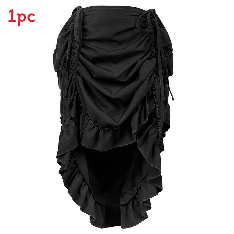 Halloween Gothic Renaissance Skirt With Drawstring For Cosplay And Costumes