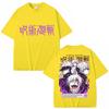 Japanischer Anime Jujutsu Kaisen Gojo Satoru T-Shirts Unisex Damen Harajuku Mode Unisexga T-Shirt Übergroß Baumwolle Y2k Sommer T-Shirt