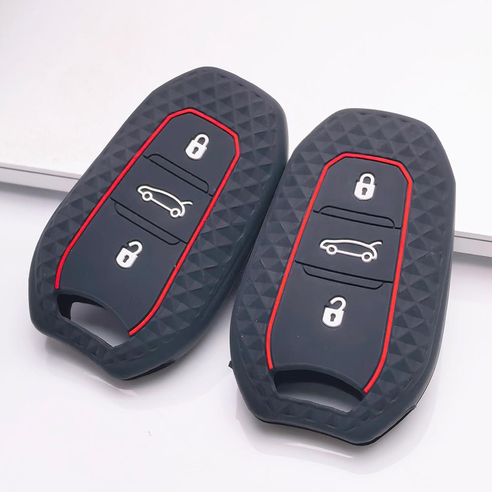 Key Fob Cover for Peugeot 3008 5008 208 308 408 508 4008 C3 Anti-Scratch Surface Shockproof Structure Soft Grip Texture Easy Install Design