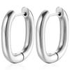 New Simple Stainless Steel Small Hoop Earrings For Women Men Geometric Cartilage Ear Piercing Jewelry