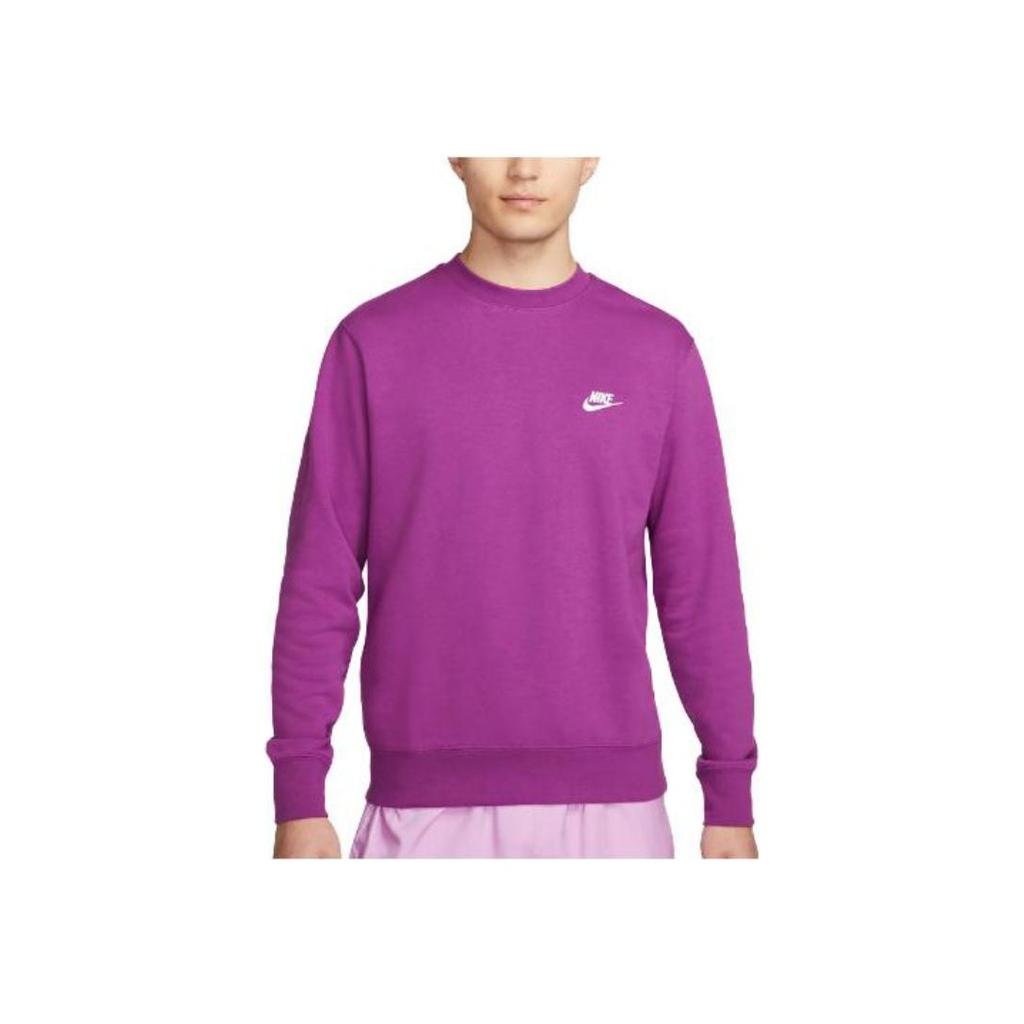 Nike Solid Color Fitted Long Sleeve Sweatshirt Men Tops Dark-Violet FD1490-550