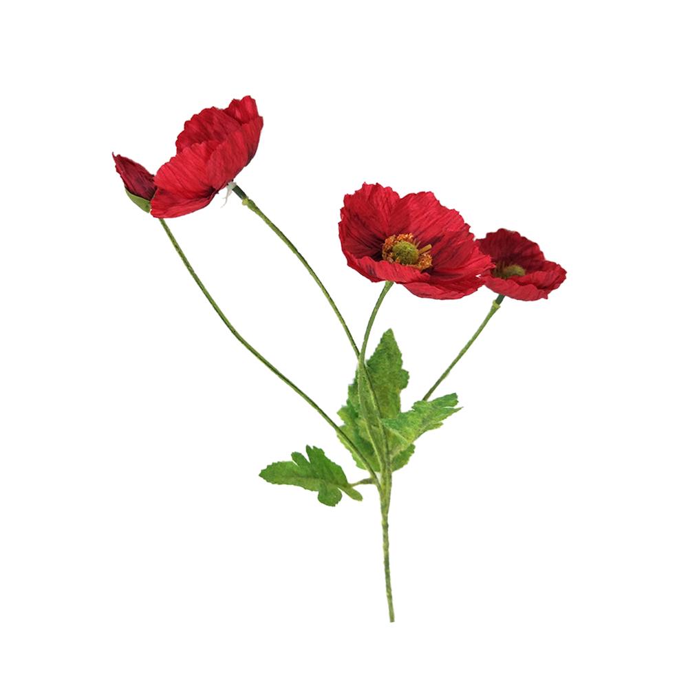Sentire Fiore decorativo Casa Decorazione matrimonio Fiore artificiale Fiore artificiale Fiore di papavero artificiale