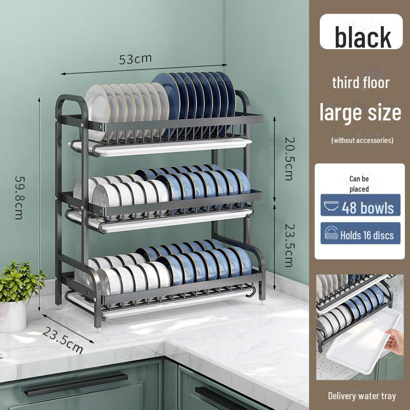 Multi-Function Kitchen Rack: Cross-Border Dish, Bowl, And Chopstick Storage