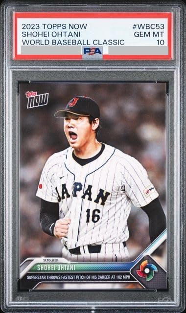 Shohei Ohtani Commemorative Superstar Throws Fastest Pitch of His Career at 102 MPH [PSA Authenticated] #WBC-53 Card (PSA10)