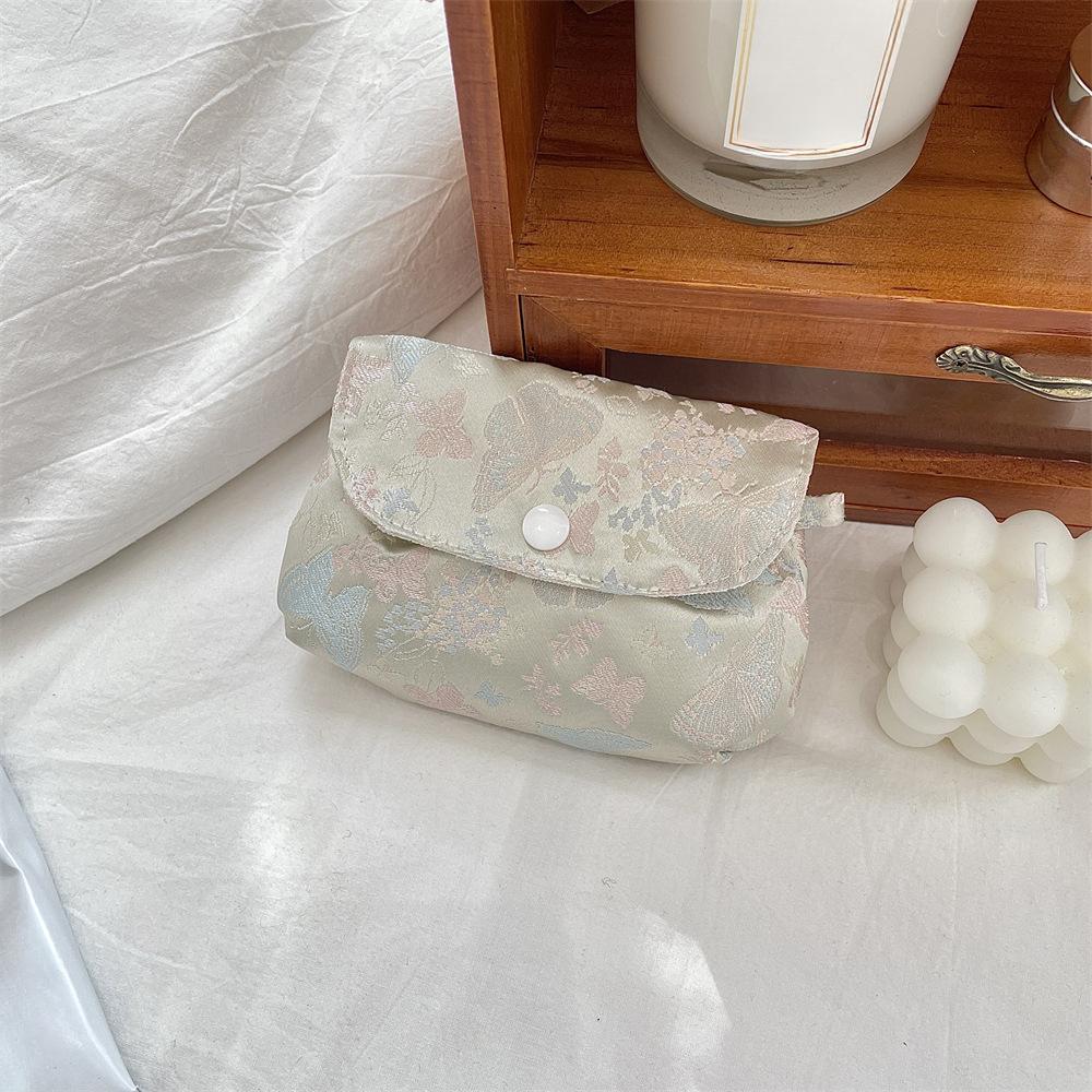 

Elegant Women Floral Butterfly Makeup Bag Cosmetics Lipstick Earphones Storage Bag Coin Purse Pouch Small Makeup Zipper Bags