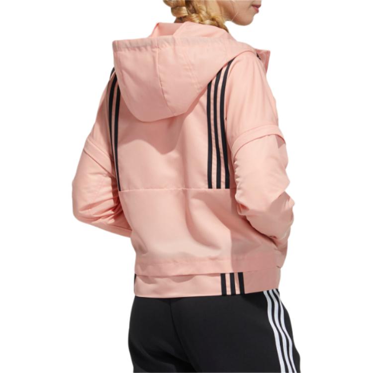 Adidas Jackets Women's Pink Hooded Moderate Other GT4405