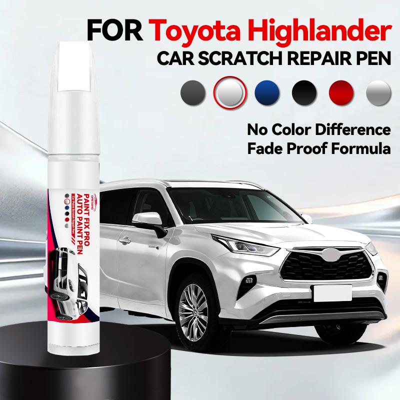 For Toyota Highlander Car Paint Repair Pen Touch Up Scratch Remover DIY Auto Accessories White 089 Red 3T0 Black 209 Grey 1G3