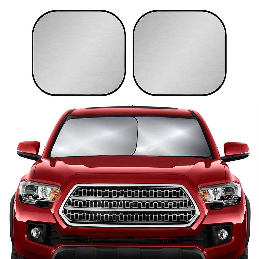 Foldable Sunscreen Curtain Car Sun Shade Reflective Fabric Windshield Sun Shade Silver Reflective