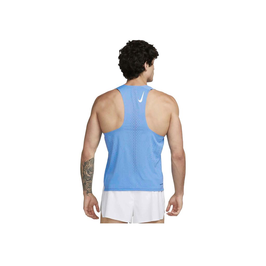Nike Dri-Fit Adv Series Logo Running Eco-Friendly Knitted Breathable Quick-Dry Round Neck Slim Fit Sleeveless Vest Men tops Polar-Blue DM4625-450
