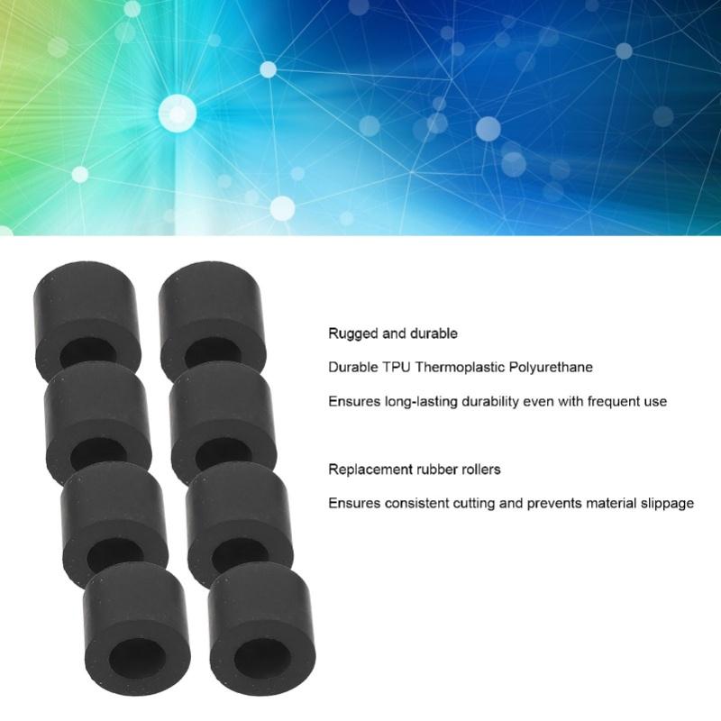 8PCS Rubber Wheel Mat Guide Rubber Roller Professional TPU Rubber Roller Replacement For Maker 2/3 For Explore Air 2/3