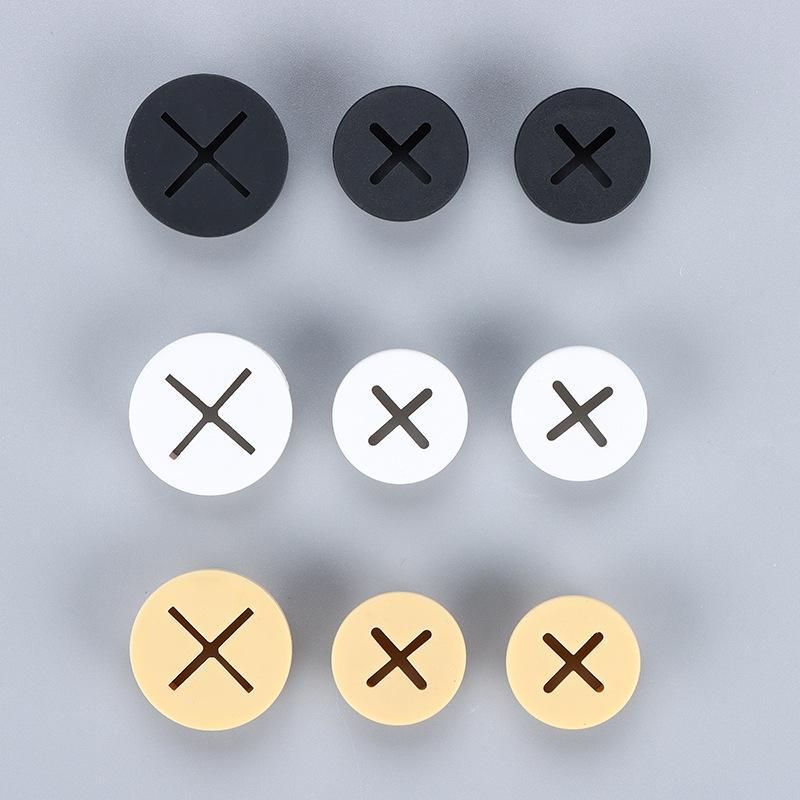 10PCS Round Desktop Cable Hole Cover Non-slip Desk Port Grommet for Home Office PC Computer Table Cable Organizer