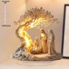 1 Piece Desktop Decoration Statue of Jesus, Tree of Life, Newborn Home Decoration Ornament. Gifts for Children- 2D Flat Acrylic Desktop Ornament