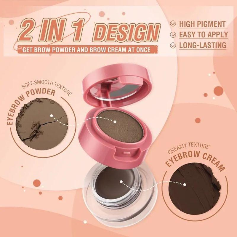 PINKFLASH - 2 in 1 Duo Effect Eyebrow Kit - 3 Color