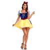 Snøhvit Kostymekjole Med Hodeplagg Halloweenfest Cosplay Dame Rollespillantrekk
