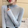 Women's Autumn/Winter Half-High Neck Knit Sweater, Long Sleeve, Versatile Chic Slimming Top