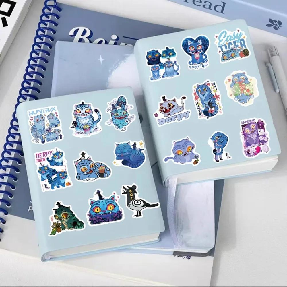 56Pcs Anime KPop Demon Hunters Stickers Demon Hunters Tiger DIY Stickers Scrapbooking Phone Luggage Skateboard Waterproof Decal*