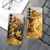 Golden Dragon Coiling For Samsung Galaxy S20 FE S21 S22 S23 Plus S24 Ultra S25Ultra S21+ S9+ S22Plus Golden glass phone case