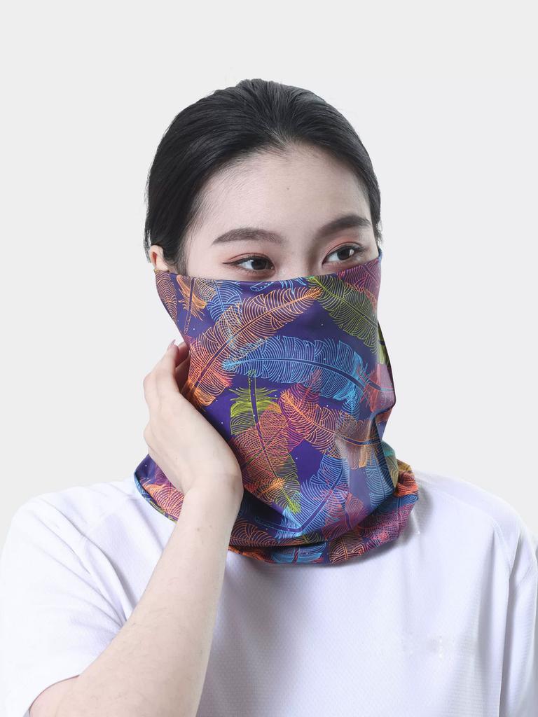 Summer Sun Protection Cycling Headscarf Windproof Mask UV Protection Seamless Ice Silk Men and Women Scarf Sets Running Mask