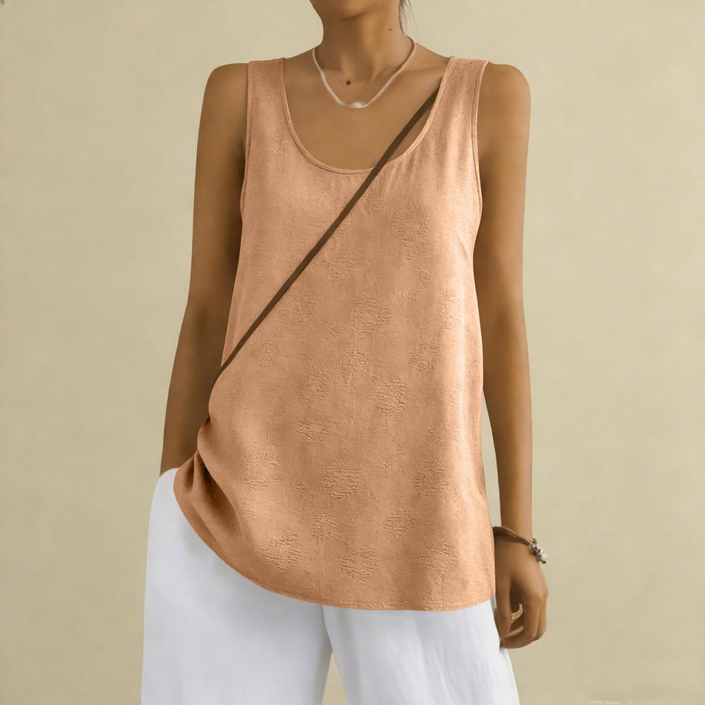 Women's Color Cotton And Linen Camisole Loose Inner Sleeveless Versatile Bottoming Top