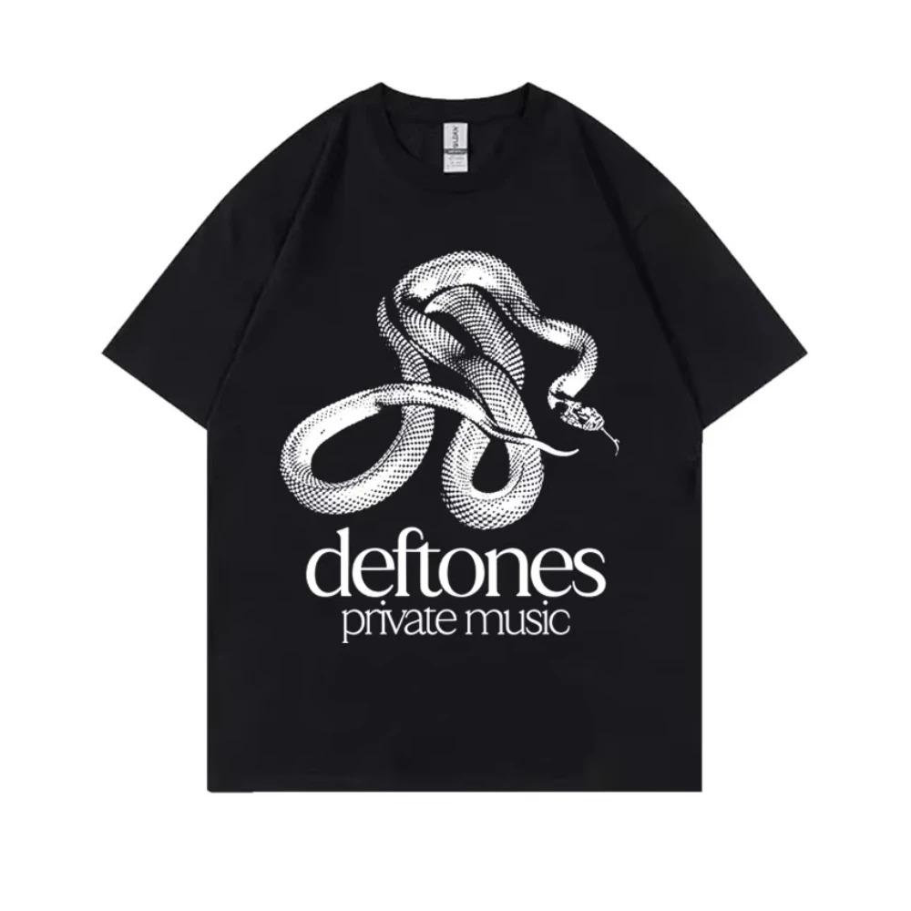 2026 Limited Alternative Metal Rock Band Deftones Private Music Snake Graphic T Shirts Men Women Vintage Oversized T-shirt Streetwear