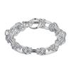 Fashionable personalized jewelry plated with 925 silver, exquisite large faucet TO buckle bracelet for men