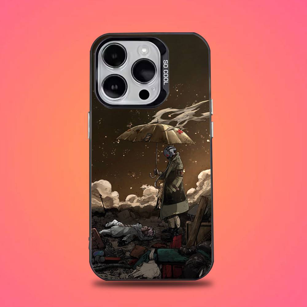 Custodia per Telefono Anime G-Gachiakuta Per iPhone 16,15,14,13,12,11,Pro,Max,Plus,Mini,XS,SE Anti Caduta Nero Opaco Bumper Rigido