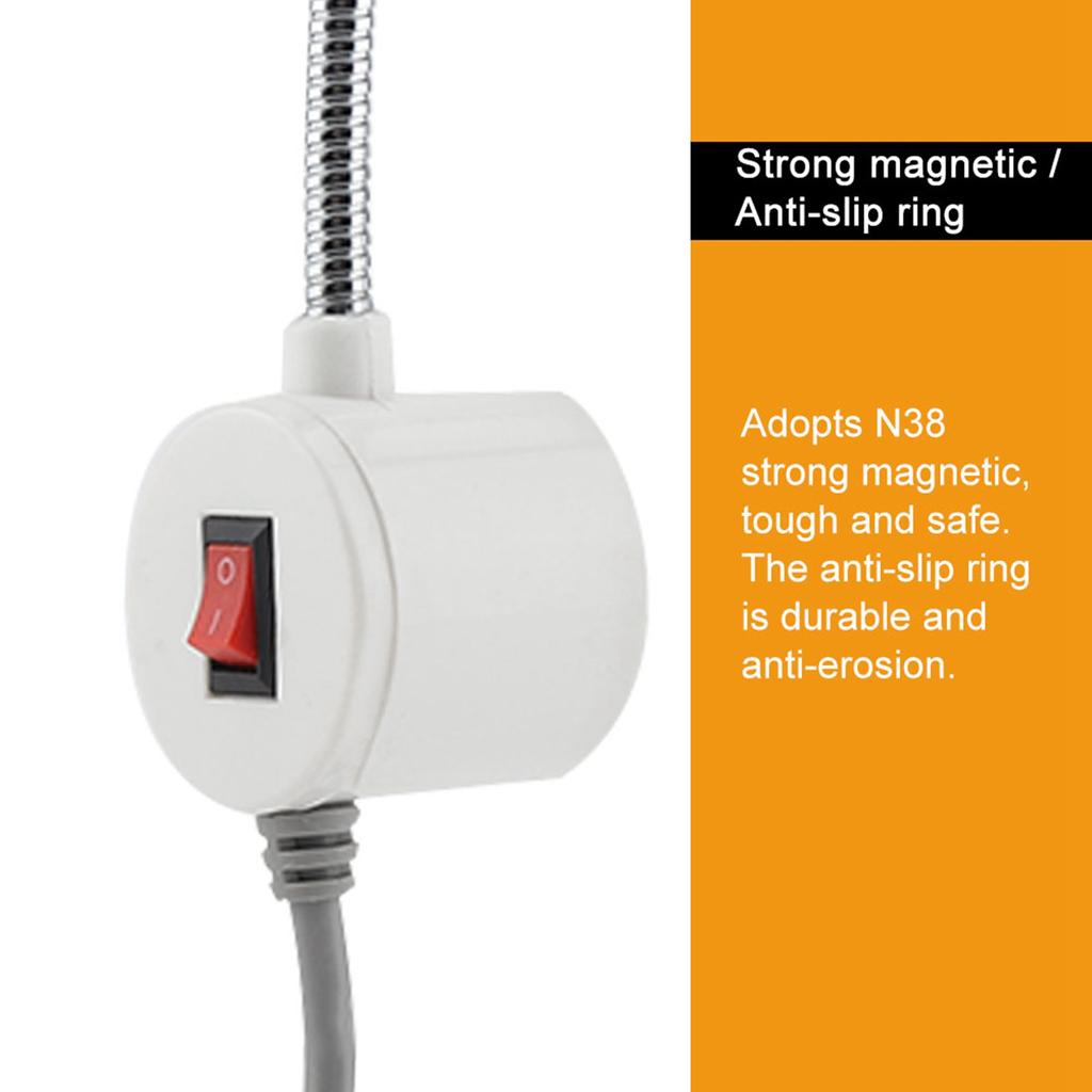 30LED pracovní lampa na šicí stroj s husím krkem a magnetickou základnou