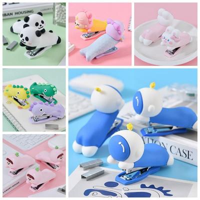 Use 10# Staples Stapler Panda/Astronaut/Dinosaur Stapling Machine Bookbinding Supplies