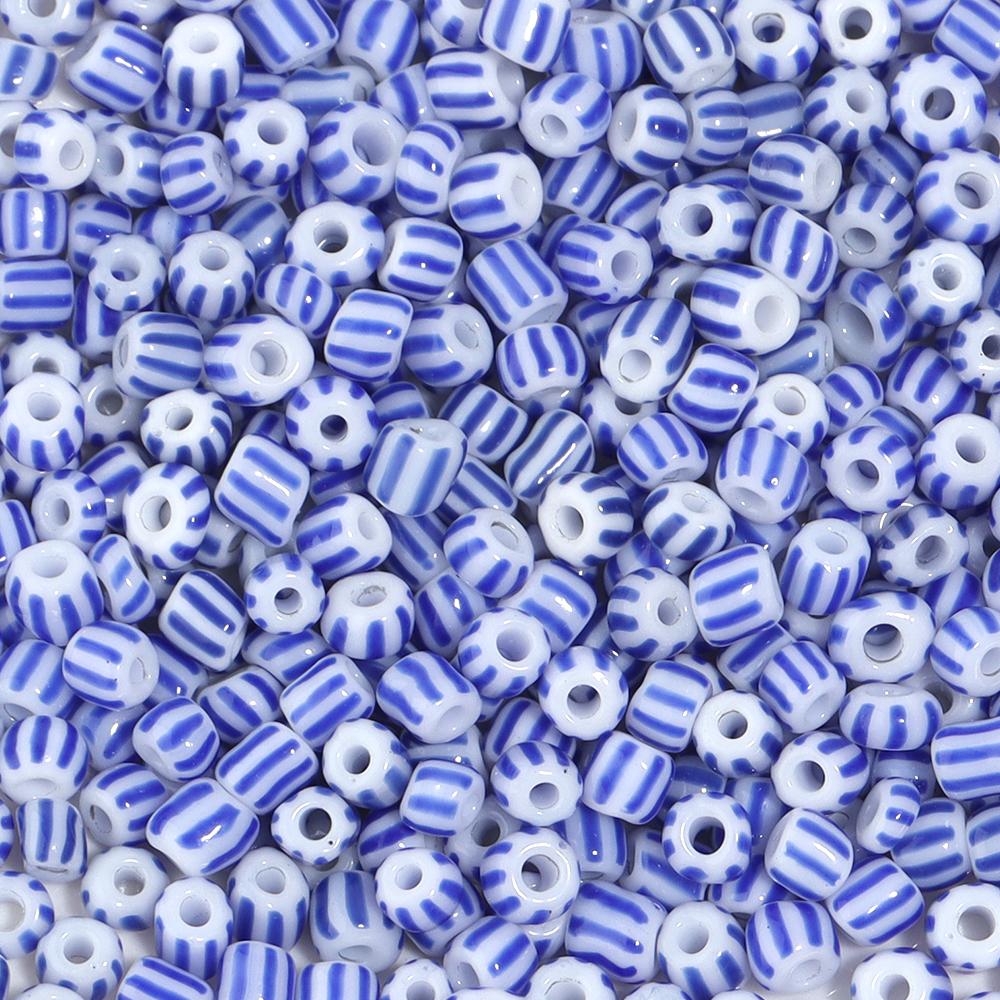 10g Acrylic Watermelon Rice Beads 4mm Stripe Pattern Loose Spacer Seed Bead for DIY Bracelet Necklace Jewelry Making Material
