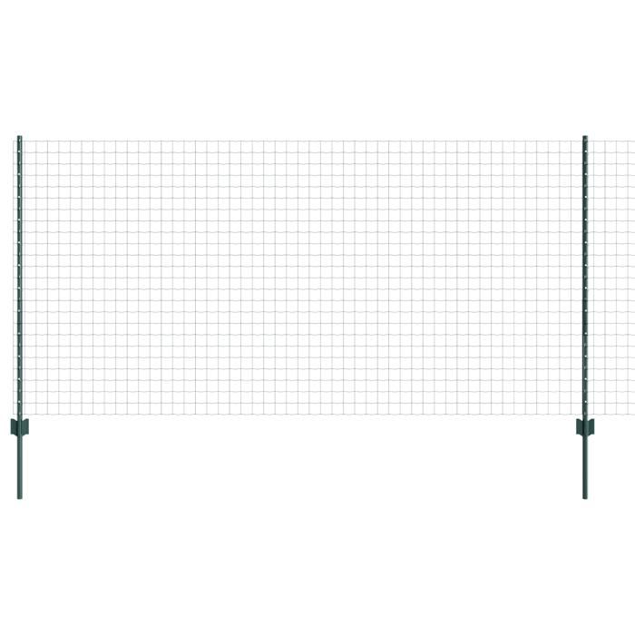 VidaXL Clôture Euro avec 11 poteaux U Verte 1,2x25 m Acier 3336008