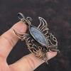 Ruby In Blue Kyanite Pendant Copper Wire Wrapped Pendant Butterfly Gemstone Pendant Handmade Decent Pendant Copper Wire Jewelry Wedding Gift