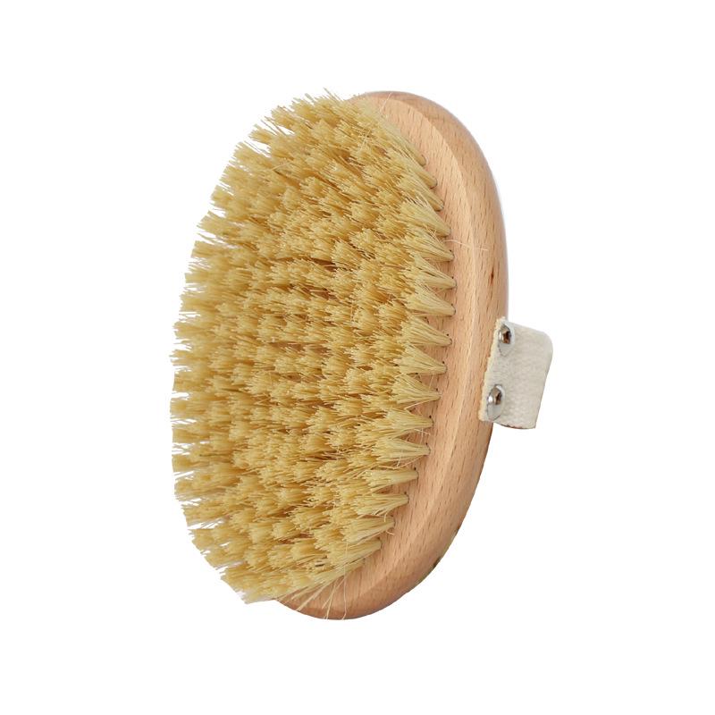 Beech Wood Cactus Bath & Massage Brush - Hard Bristle Scrubber