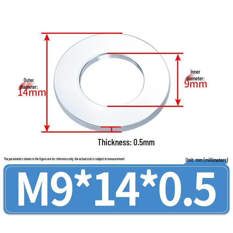 Extra Large Galvanized Metal Flat Washers - Sizes M1.6 to M14