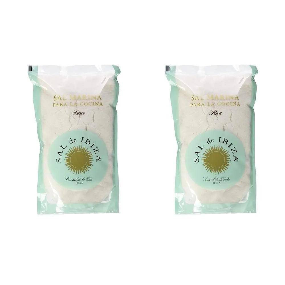 Ибица Fleur de Sel Соль 1 кг Мелкий помол 1 кг 2 Упаковки Sal de Ibiza Морская Соль Мелкая, мелкий помол 1000