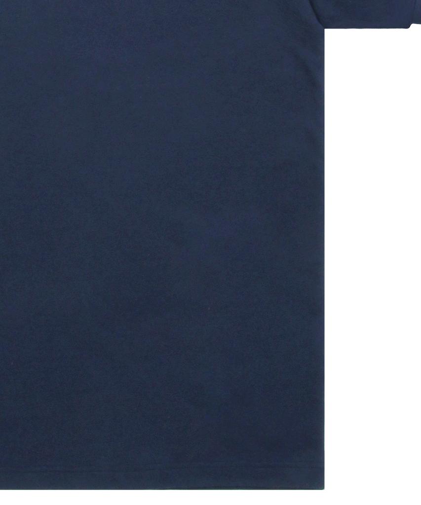 GRAVER [Unisex] Bear Embroidered Pique Short Sleeve T-Shirt_Navy