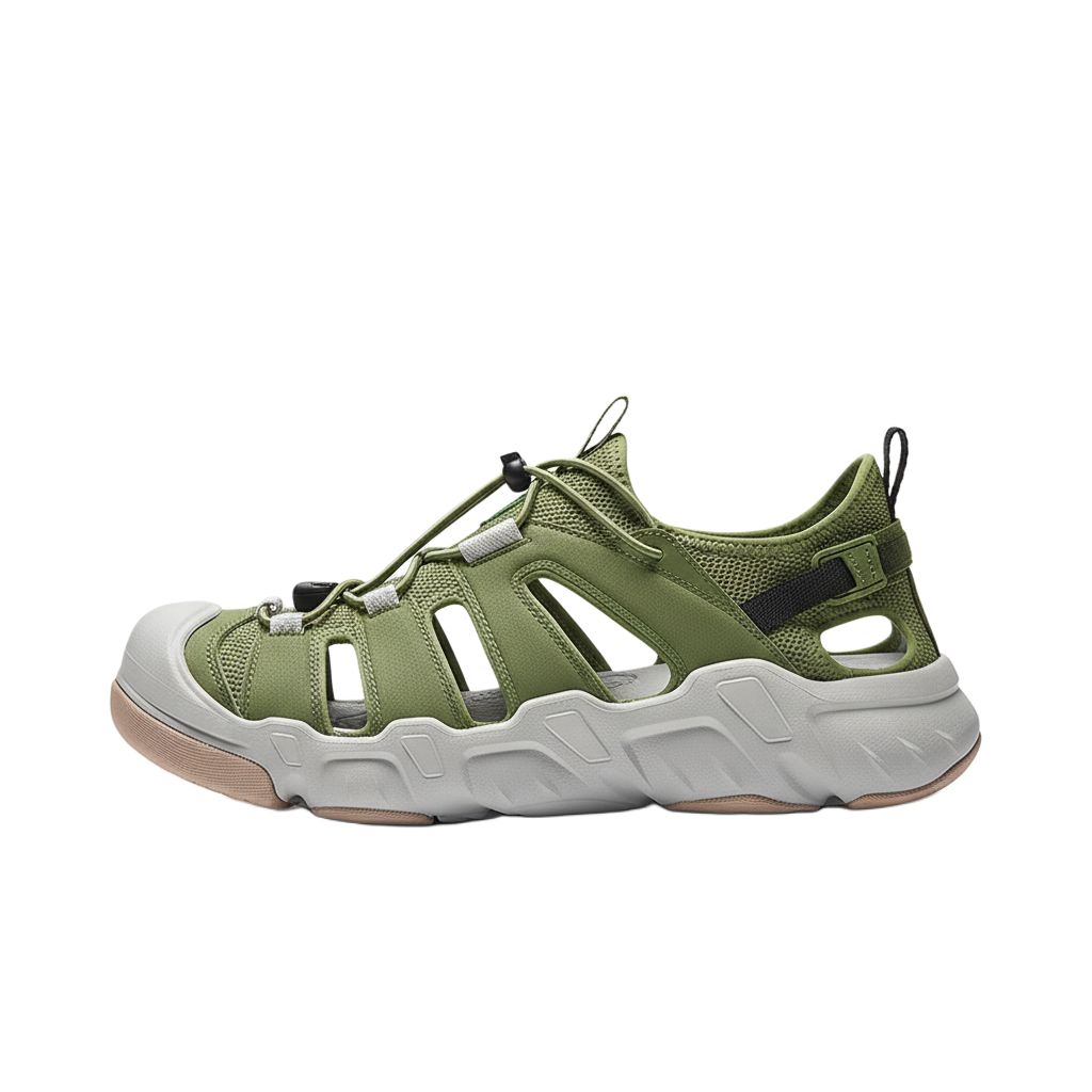 Anta Tanchuan Fabric Synthetic Leather Comfortable Non-Slip Breathable Lightweight Creek Shoes Men Shoes Camphor-Green 912626656-2 42