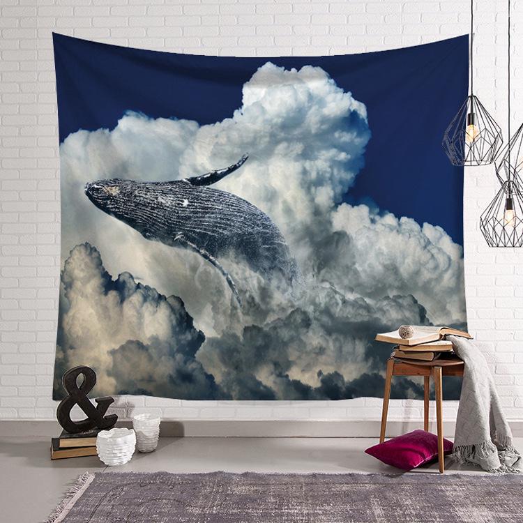 Ocean Wave Tapestry Beauty Sea Beach Big Whale Animals Tapestry Wall Hanging Tapestries Home Decor Bedroom Wall Art Tapestry