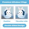 6 Sheets Easter Bunny Window Clings Cartoon Egg Stickers Cute Decoration For Home Classroom Nursery Shop Glass Display Decorations