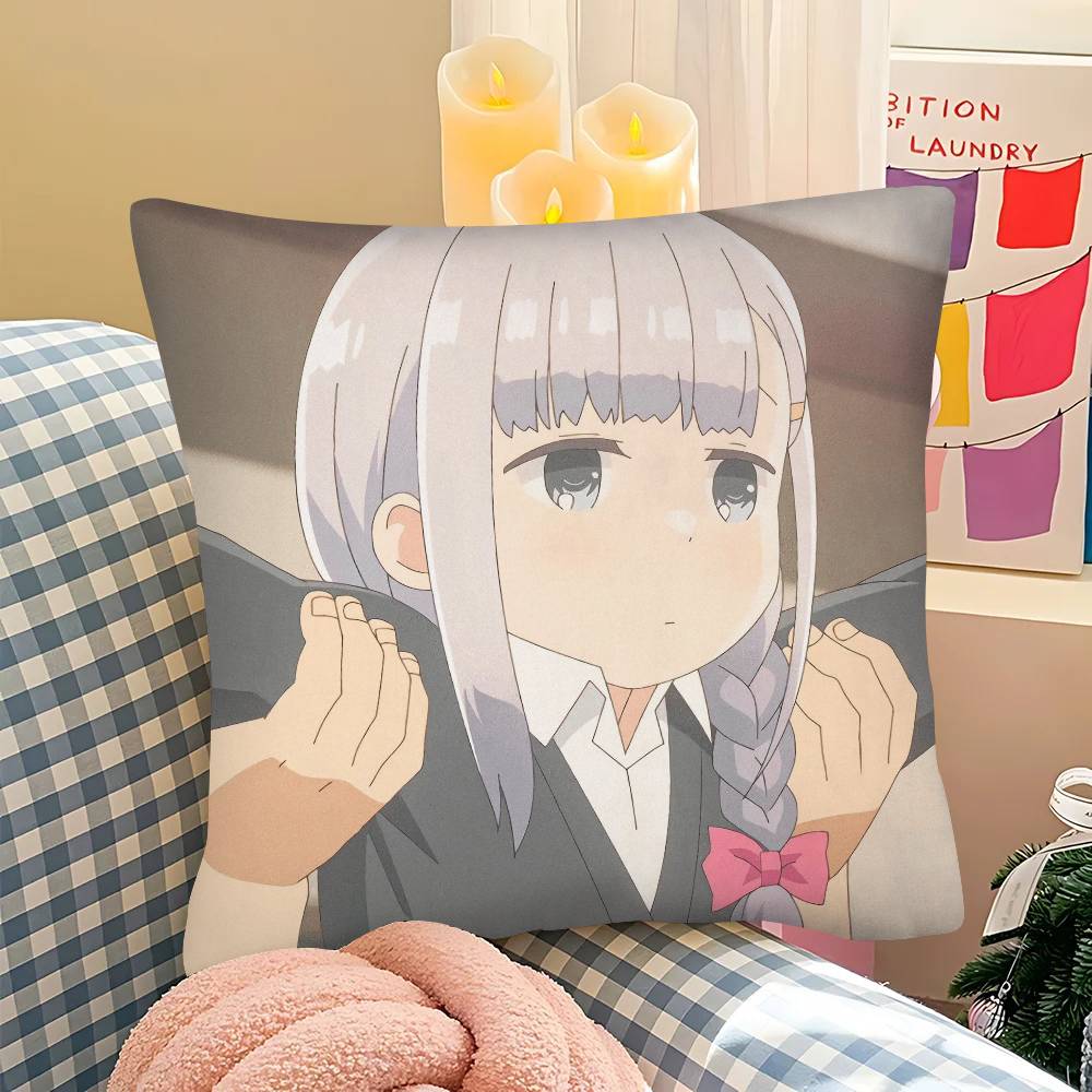 1 шт. Аниме Aharen-san Wa Hakarenai Наволочка Модная Квадратная Наволочка Спальня Гостиная Комната Ins Декор Отдых 40x40cm